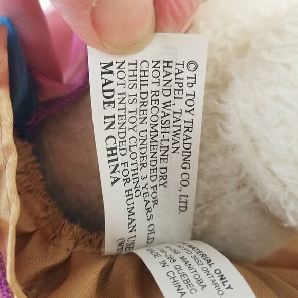 TB Toy Trading Co white Fairy‎ Dress Teddy Bear Floral crown winged 13" - Picture 6 of 11